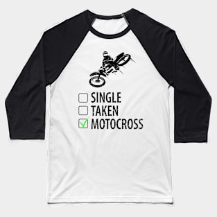 Motocross Biker Freestyle Stunt Baseball T-Shirt